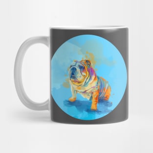 English Bulldog Digital Art Mug